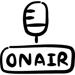 Podcast Microphone On Air Icon from Freehand Set