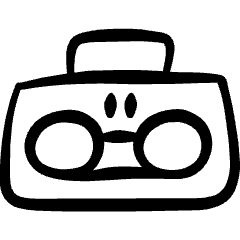 Radio Stereo Icon from Freehand Set