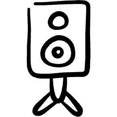 Speaker Stand Icon from Freehand Set