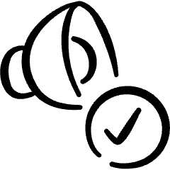Volume Control Check 1 Icon from Freehand Set
