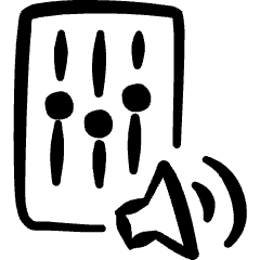Volume Control Panel Icon from Freehand Set
