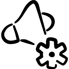 Volume Control Settings Icon from Freehand Set