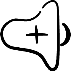 Volume Control Up Icon from Freehand Set