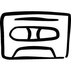 Tape Cassette 1 Icon from Freehand Set