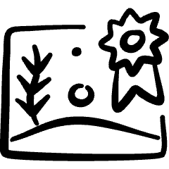 Aquascaping Awarded Winner Icon from Freehand Set