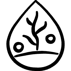 Aquascaping Water Drop Icon from Freehand Set