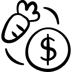 Farming Sell Vegetable Icon from Freehand Set