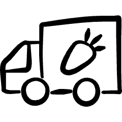 Farming Transport Truck Crop Icon from Freehand Set