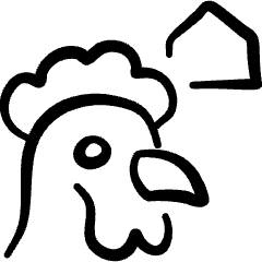 Free Range Chicken Icon from Freehand Set