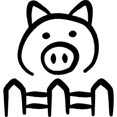 Free Range Pig 1 Icon from Freehand Set