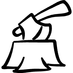 Trees Chop Stump Axe Icon from Freehand Set