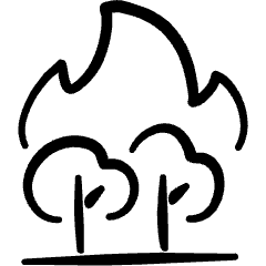 Trees Forest Fire 1 Icon from Freehand Set