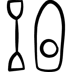 Canoe Single Icon from Freehand Set