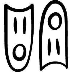 Diving Fins Icon from Freehand Set