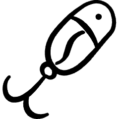 Fishing Lure Bait Icon from Freehand Set