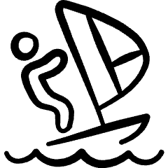 Nautic Sports Sailing Person Icon from Freehand Set