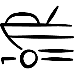 Sailing Boat Truck Icon from Freehand Set