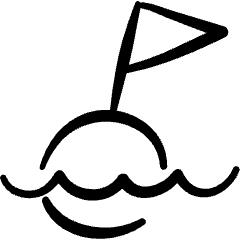 Sailing Floater Flag Icon from Freehand Set