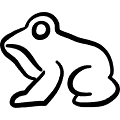 Amphibian Frog Body Icon from Freehand Set