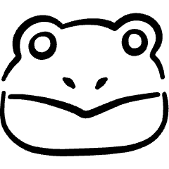 Amphibian Frog Head Icon from Freehand Set