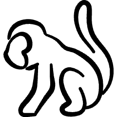 Apes Monkey Body Icon from Freehand Set