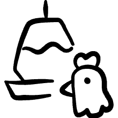 Bird Chicken Feeder Icon from Freehand Set