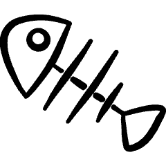 Cat Fish Bone Icon from Freehand Set