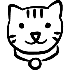 Cat Head Icon from Freehand Set