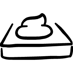 Cat Litter Box Icon from Freehand Set