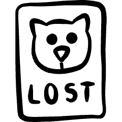 Cat Lost Icon from Freehand Set