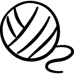 Cat Yarn Icon from Freehand Set