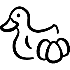 Duck Egg Nesting Icon from Freehand Set