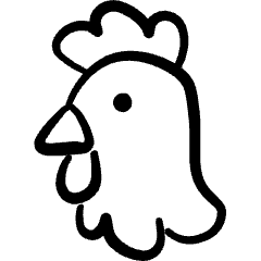 Rooster Head Icon from Freehand Set