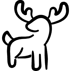 Moose Body Icon from Freehand Set