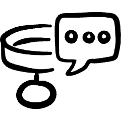 Dog Collar Speech Icon from Freehand Set