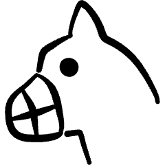 Dog Mouth Protection Icon from Freehand Set