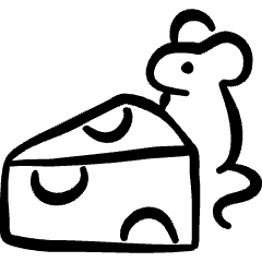 Mouse Cheese Icon from Freehand Set