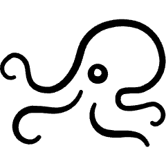 Octopus Icon from Freehand Set