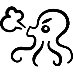 Octopus Ink Icon from Freehand Set