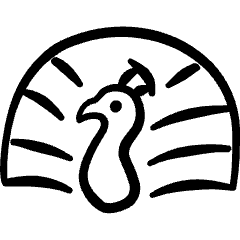 Peacock Feathers Up Icon from Freehand Set