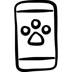 Pet Tracking Application Icon from Freehand Set