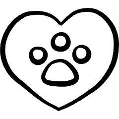 Pets Paw Heart Icon from Freehand Set