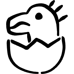 Pre Historic Animal Dinosaur Egg Hatch Icon from Freehand Set