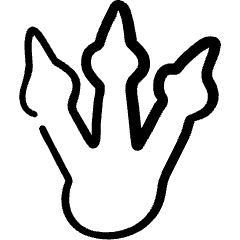 Pre Historic Animal Dinosaur Footprint Icon from Freehand Set