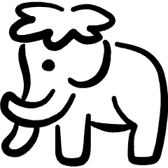 Pre Historic Animal Mammoth 2 Icon from Freehand Set