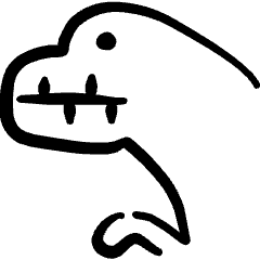 Pre Historic Animal Tiranosaurus Rex 1 Icon from Freehand Set