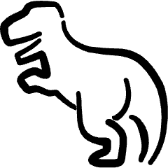 Pre Historic Animal Tiranosaurus Rex 2 Icon from Freehand Set