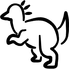 Pre Historic Animal Veloceraptor Icon from Freehand Set