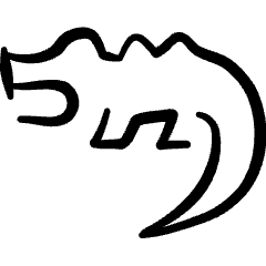 Reptile Crocodile Icon from Freehand Set