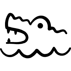 Reptile Crocodile Water Icon from Freehand Set